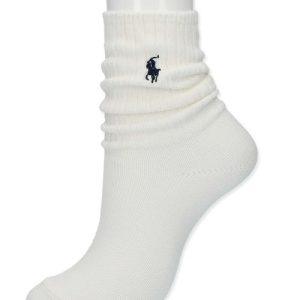 POLO RALPH LAUREN 靴下 レディース ワンポイント 22cm丈 ローゲージ リブソックス 03207538
