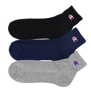 Champion 靴下 「Champion/チャンピオン」メンズ 「3足組」 クォーターレングスソックス「ハーフパイル」 メンズ