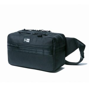 NEW ERA ウエストポーチ ERA/ニューエラ スクエア ウエストバッグ 7L プリントロゴブラック/ブラック/ナイロンツイルブラック 1