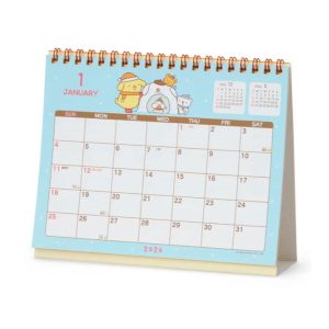 sanrio サンリオ 2026年 リングカレンダー ポムポムプリン 卓上タイプ 予定シール付き スケジュール管理