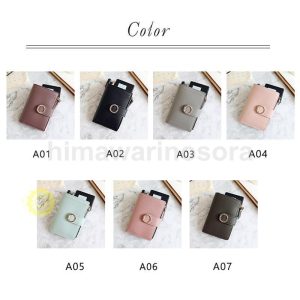 ミニ財布 小銭入れ 二つ折り レディース カードケース 小さめ ウォレット レザー調 パステル 可愛い かわいい 小さい おしゃれ