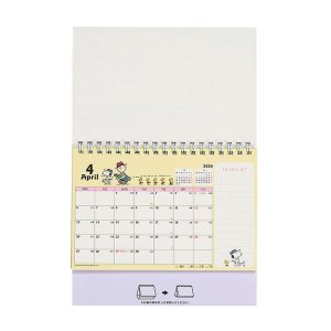 sanrio スヌーピー　2026年　卓上カレンダー　月曜始まり　M　621919　[M便 1/1]