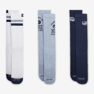 NIKE ナイキ スポーツ ソックス 靴下 エブリデイ クッションド クルーソックス ロング カジュアル 3本組 3足セット FQ0325-902 nike