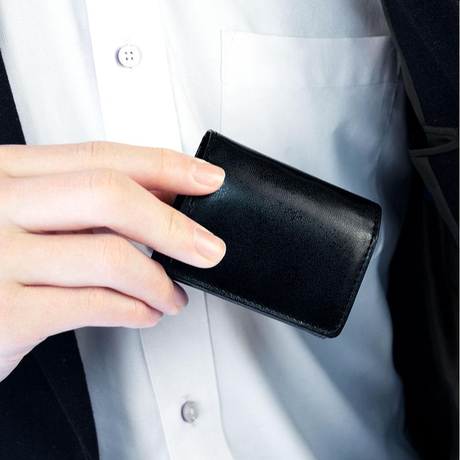 カバー付きコインケース レディース メンズ 女性 男性 財布 ミニ財布 プレゼント ギフト スマート本革 小銭入れ - 画像 (3)