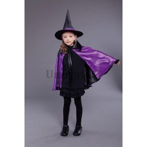 ハロウィン コスプレ 子供 カラーマント コスプレ衣装 大人用 子供用 マント 魔女 リバーシブル レッド パープル キッズ マジシャン 仮装 パーティ